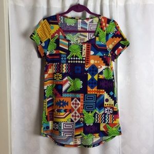 🆕LuLaRoe Disney muppets XXS Kermit 🐸tunic top🆕